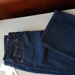 Shoe Dazzle Just Fab colab high waisted wide leg dark denim jeans NWT 28 LONG